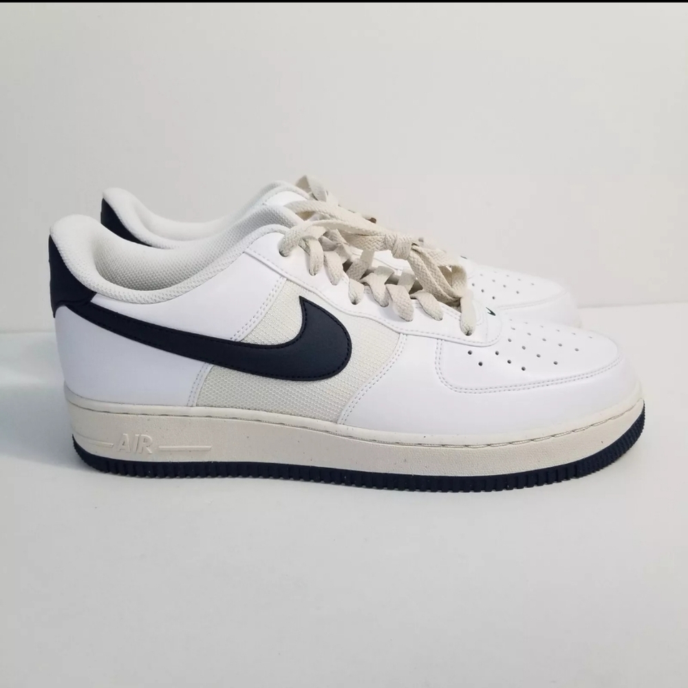 Nike Size 11 Men Air Force 1 '07 White Obsidian Blue Shoes Next Nature NN HF4298